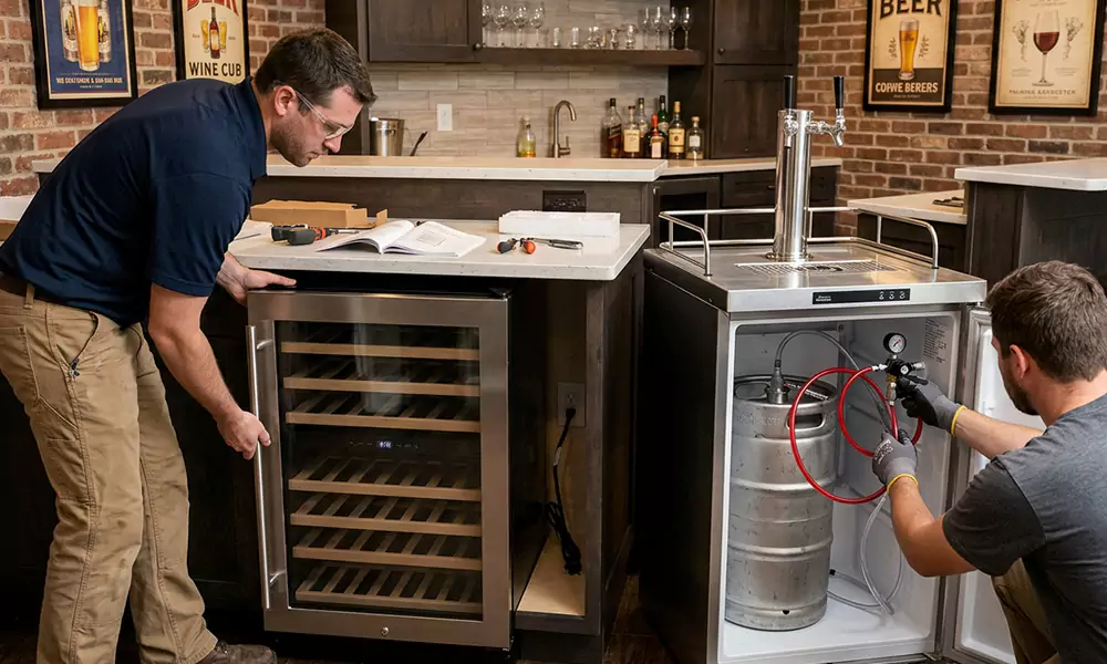 Wine Cooler and Kegerator Installation in Woburn, MA